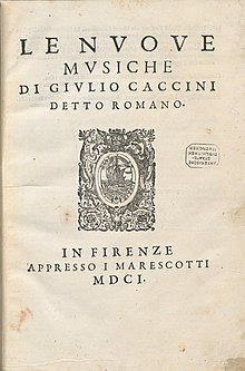 Caccini Te New Music